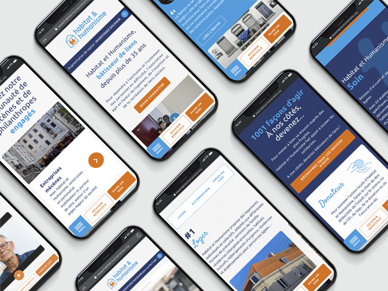 Habitat Humanisme, site internet vue mobile