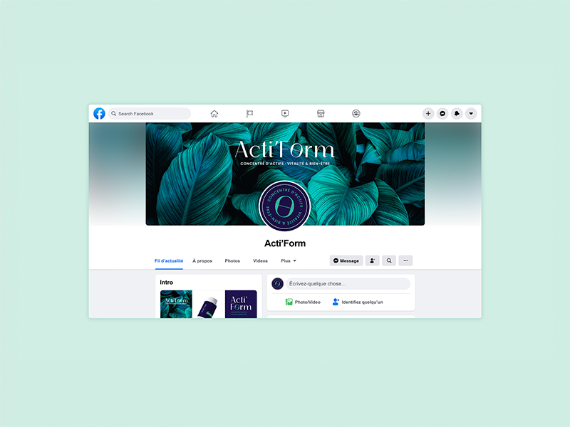 Acti'form, création d'une identité visuelle par ARTGO Média, réseaux sociaux