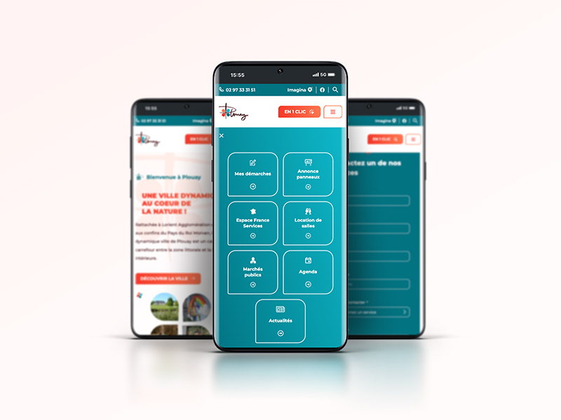 Refonte site institutionnel Mairie de Plouay - vue smartphone